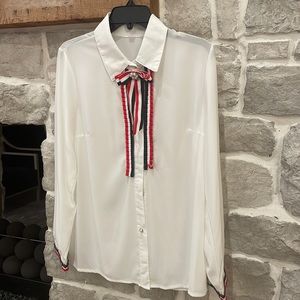 White Top With Red/White/Blue Detail